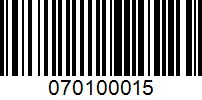 Barcode for 070100015