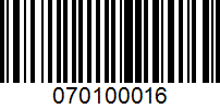 Barcode for 070100016