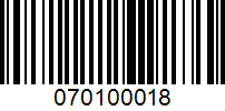 Barcode for 070100018