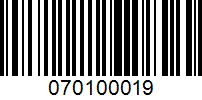 Barcode for 070100019