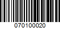 Barcode for 070100020