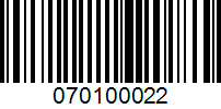 Barcode for 070100022