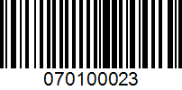 Barcode for 070100023