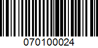 Barcode for 070100024