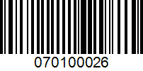 Barcode for 070100026