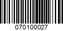 Barcode for 070100027