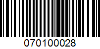 Barcode for 070100028