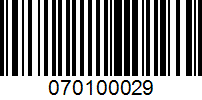 Barcode for 070100029