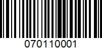 Barcode for 070110001