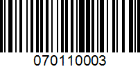 Barcode for 070110003