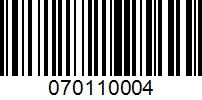 Barcode for 070110004