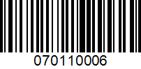 Barcode for 070110006