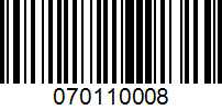 Barcode for 070110008