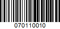 Barcode for 070110010