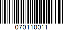 Barcode for 070110011