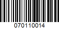 Barcode for 070110014