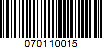 Barcode for 070110015