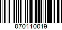 Barcode for 070110019