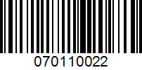 Barcode for 070110022