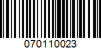 Barcode for 070110023