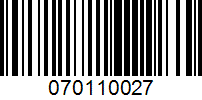 Barcode for 070110027