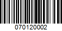 Barcode for 070120002