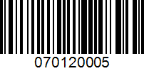 Barcode for 070120005