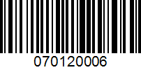 Barcode for 070120006