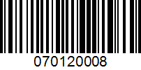 Barcode for 070120008