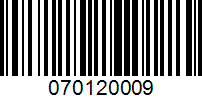 Barcode for 070120009