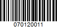 Barcode for 070120011