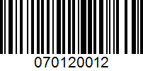 Barcode for 070120012