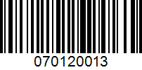 Barcode for 070120013