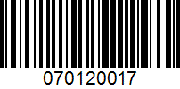 Barcode for 070120017