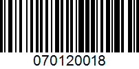 Barcode for 070120018