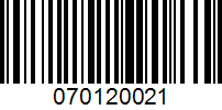 Barcode for 070120021