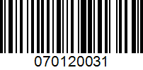 Barcode for 070120031