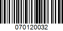 Barcode for 070120032