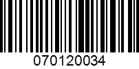 Barcode for 070120034