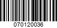 Barcode for 070120036