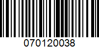 Barcode for 070120038