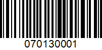 Barcode for 070130001