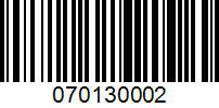 Barcode for 070130002