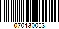 Barcode for 070130003