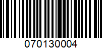 Barcode for 070130004