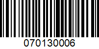 Barcode for 070130006