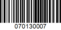 Barcode for 070130007