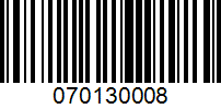 Barcode for 070130008