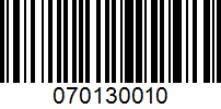 Barcode for 070130010