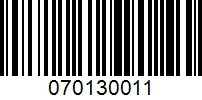 Barcode for 070130011